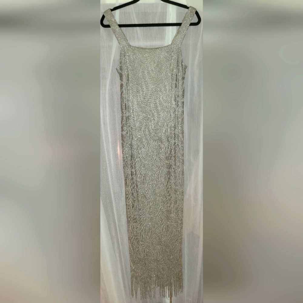Silver, Full-length Dress - 10